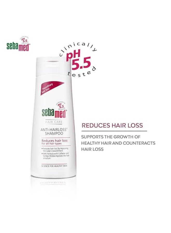 Sebamed Anti Hairloss Shampoo 200 ml|pH 5.5|Reduces Hairloss|Caffeine & Gingko Biloba| Hairfall| men & women |phthalates SLS and parabens free l Soap free l Toxin free l Clinically proven l - Image 2